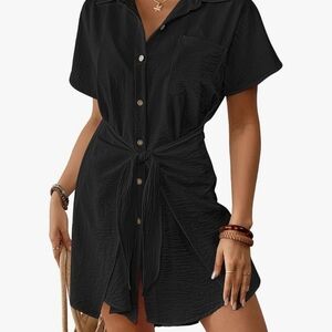 Elegant Black Women's Swim Cover-Up